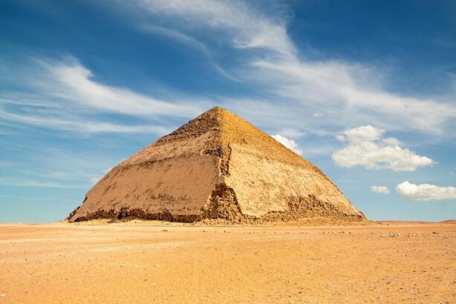 Visit Dahshur Pyramids and Lunch in an Egyptian Village by Donkey Bent Pyramid of Snefru