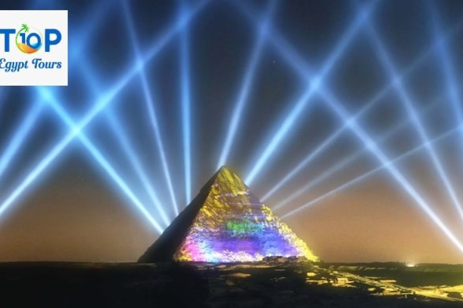 Day Tour to Giza Pyramids, Egyptian Museum, and Sound and Light Show at Night