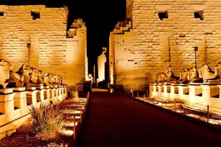 Sound and Light Show at Karnak Temple from Aswan