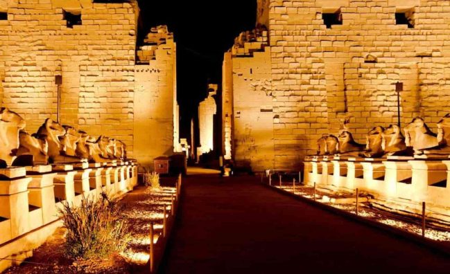 Sound and Light Show at Karnak Temple from Aswan