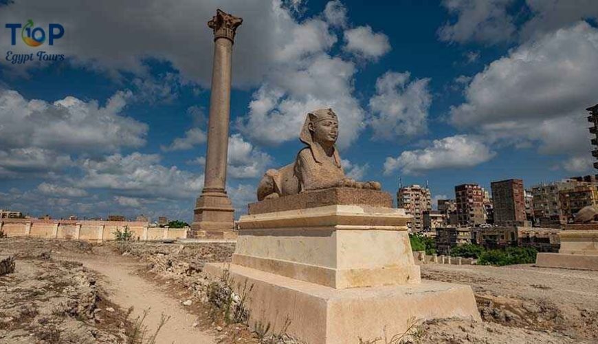 Pompey’s Pillar in Alexandria Egypt