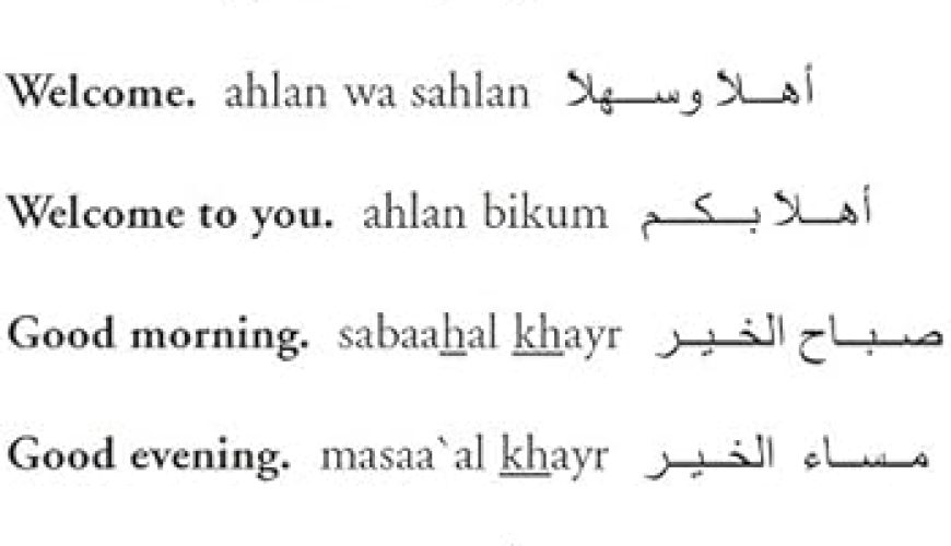 Survival Phrases Arabic