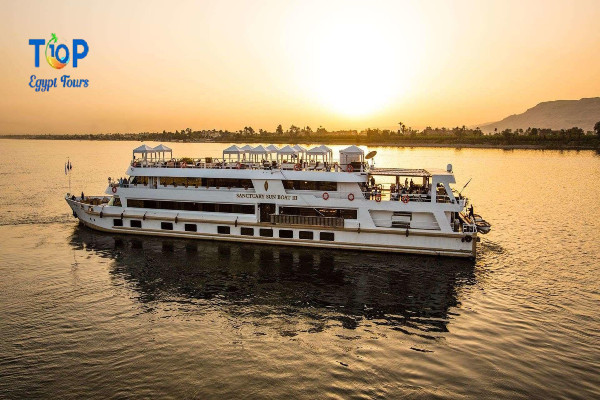 Sunset Soireeh in Nile cruise Egypt